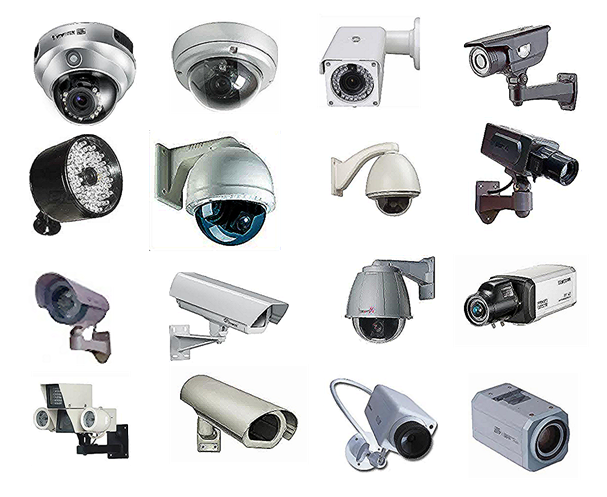 Różne rodzaje kamer CCTV 
