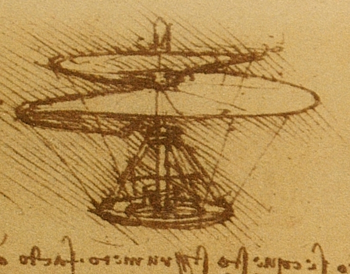 Rysunek „śruby powietrznej” Leonardo da Vinci